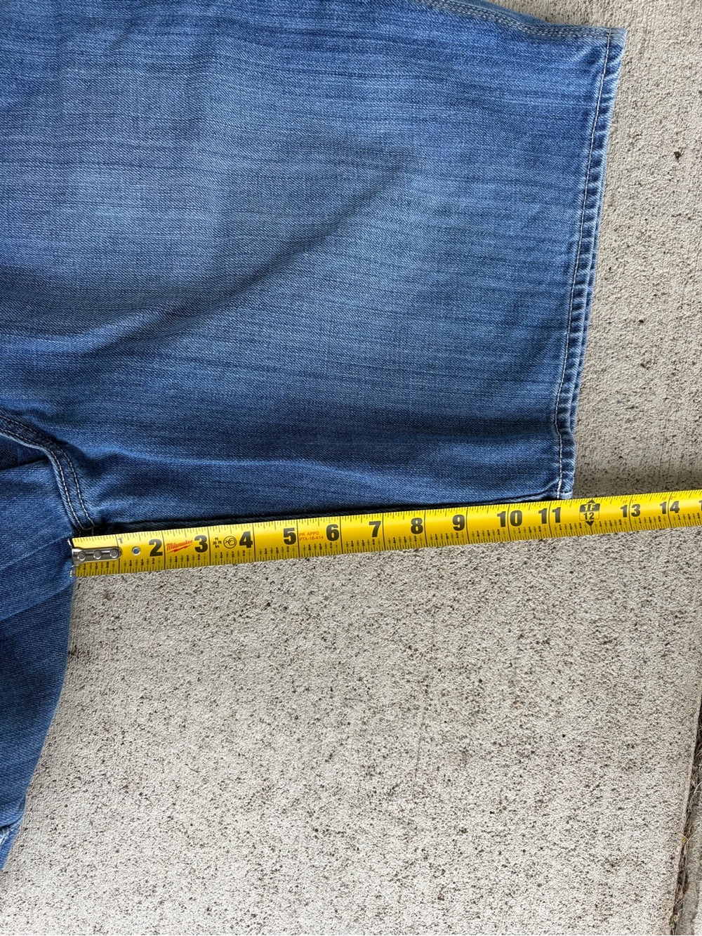 Vintage Baggy 2011 Old Navy Baggy Denim Carpenter Shorts Jorts Blue 39 x 11.5 - Picture 7 of 8
